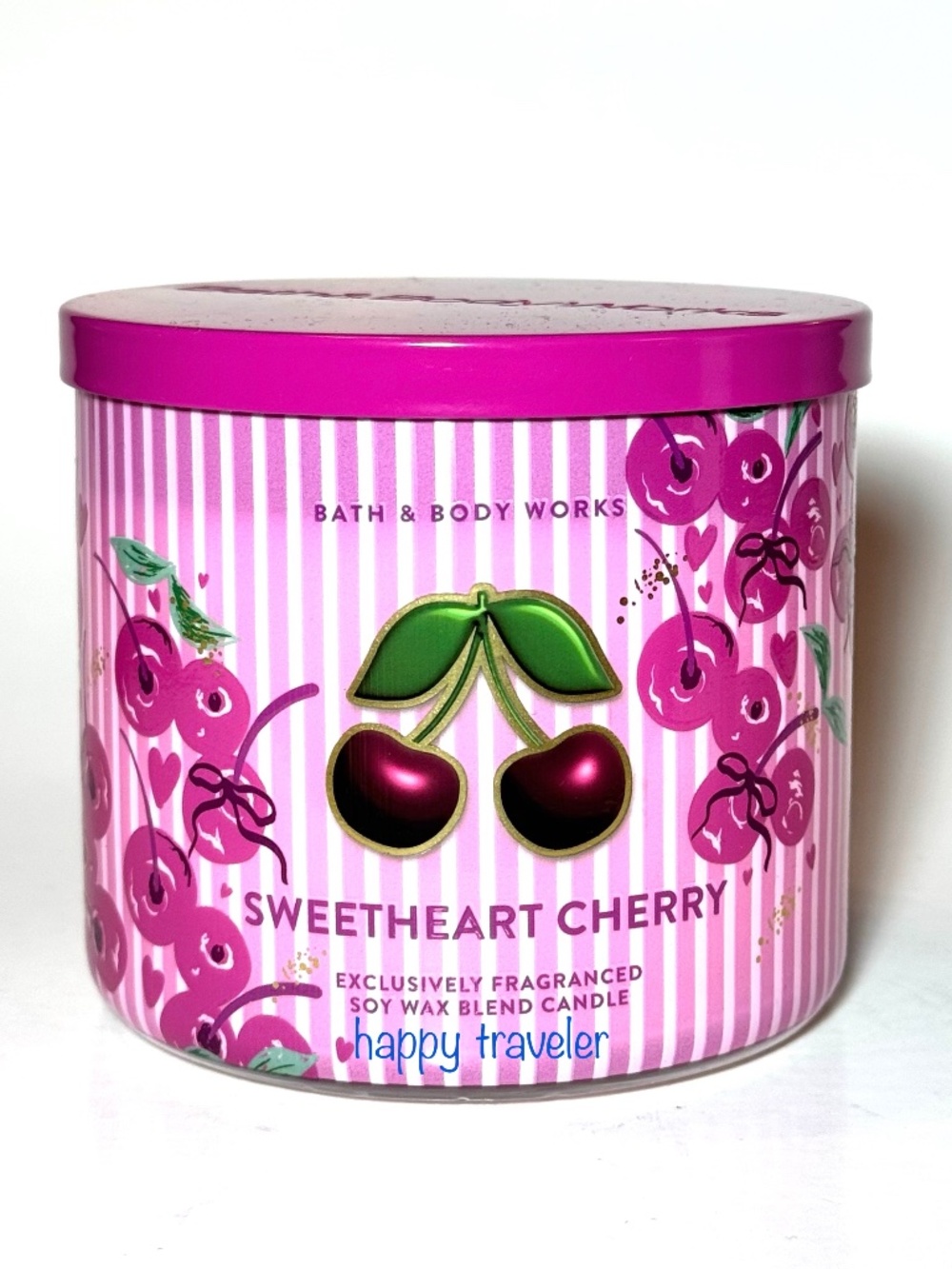 SWEETHEART CHERRY 3 Wick Candle - Picture 1 of 3